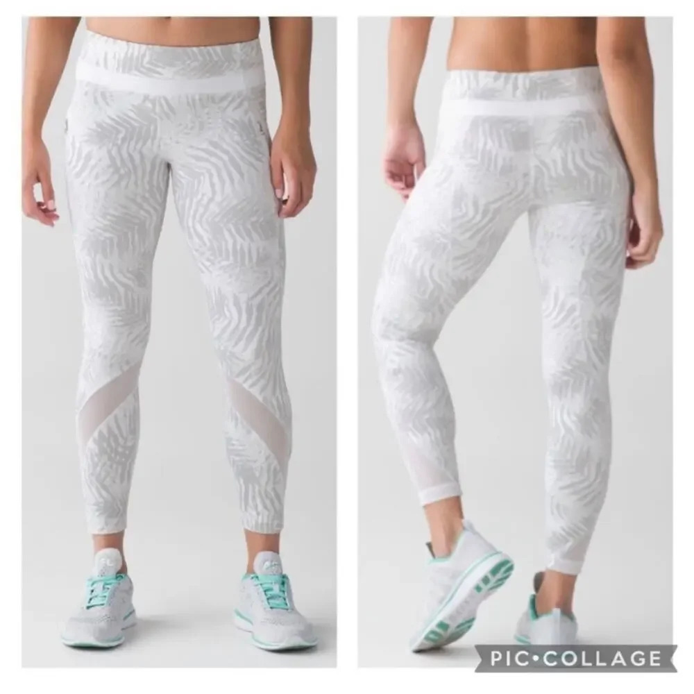 Lululemon Inspire Tight II in Palm Camo White Nimbus